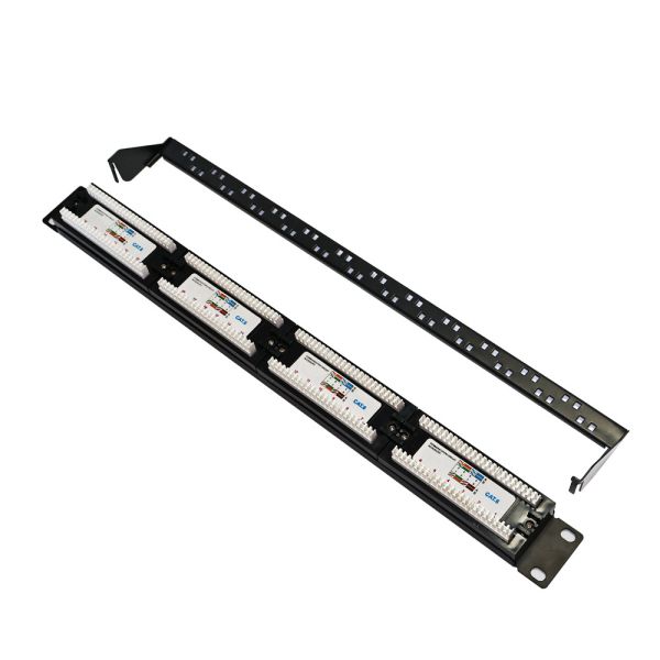 RJ45 Jacks Network Patch Panel for Networking and Network Cabling System 1U Height
