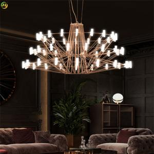 China Home Hotel Metals Art Baking Paint White Silver LED Modern  Pendant Light supplier
