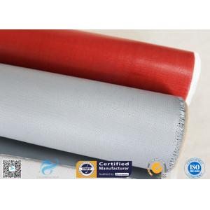 China 80g Coating E - glass Silicone Rubber Coated Fiberglass Fabric 260℃ Alkali Free supplier