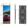 China Ultra thin 69.3 inch screen LCD display, Android and Windows operating system, retail and information kiosk digital signage wholesale