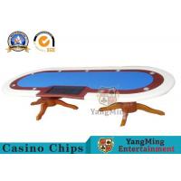 China 10 Player Deluxe Speed Poker Table Poker Table Custom Cloth With Marble Finish on sale