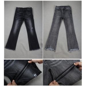 China Cotton Power Stretch Dark Black Jeans Denim Fabric For Skinny Leggings Women Men supplier
