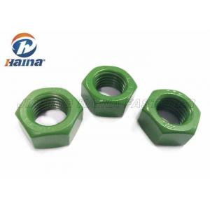 China PTFE Finish Anti Corrosion Hex Head Nuts , DIN934 stainless steel fasteners Green Whitford PTFE supplier