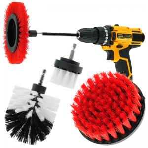 5Pcs Drill Scrubber Attachment Kit For Tile Cleaning Carpet Kitchen