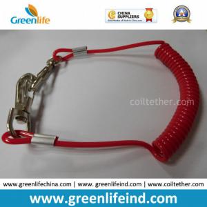China Solid Red Spiral Coil Tool W/Hooks Tether 4mm Cord Dia supplier