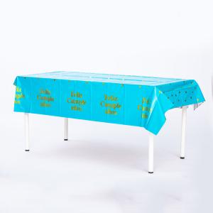 China 54x72" 使い捨てパーティのテーブルナプキン 青い長方形テーブルナプキン プラスチック wholesale