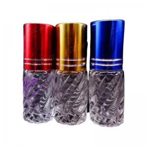 China Wholesale clear glasses Bottle With roll on Aluminium Cap Glass Refill Empty Perfume bottle hot stock supplier