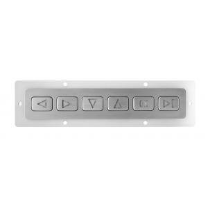 China 6 Keys Industrial Metal Keypad Stainless Steel Material 160.0mm X 30.0mm Dimensions supplier