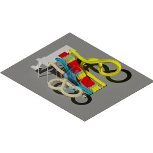 China Custom Height Water Park Slide Design Symmetrical Layout 0.9m Pool Depth wholesale