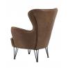China Industrial Unique Top Grian Leather Leisure Chair With Steel Frame wholesale
