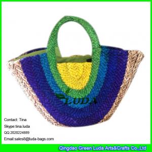 China LUDA colorful straw make fashion women beach tote new look straw bag supplier