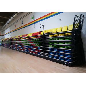 China Flexible Telescopic Retractable Bleacher Seating HDPE Material Customized Seat Color supplier