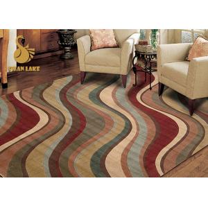 Non Slip Modern Floor Rugs Heat Transfer Printing Fabric PVC Dots Carpet