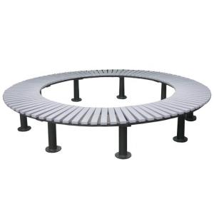 OEM Garden Tree Bench , Metal Bench Around Tree With Recycled Plastic Material