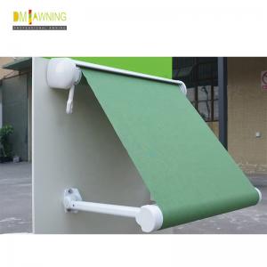 China Aluminum Retractable Window Awnings Drop Arm Remote Control Deck Awnings supplier