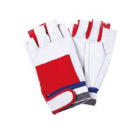 China Anti-cut LP14002 Pig Grain Leather Gloves Half Finger and 10.5 Inches for Driver on sale