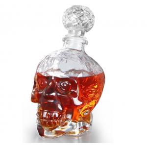 Whisky Vodka Party Decoration Clear Glass Bottle Decanter with Customized Bottle Color