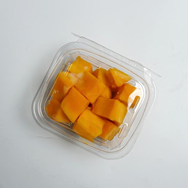 16 Oz Clear Plastic Container Tamper Evident Proof Pre Cut Fruit Clamshell Clear Vegetable Punnet