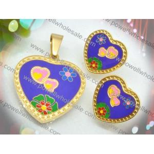 China Women's charming heart Stainless Steel Jewelry Sets 2900742-72 supplier