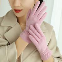 China Pink Girl 22x16cm Winter Warm Gloves Outdoor Nylon And Wool Knitted Mittens on sale