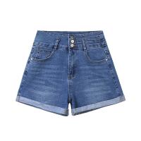 China Leg Straight 4XL XXXXL Zipper Denim Shorts For Women on sale