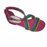 Rtail / Wholesale New Designs Top Quality Colorful PU Ladies Flat Sandals with 1