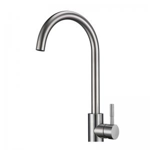 China SUS304 Stainless Steel Kitchen Sink Faucet Brushed Finish Color supplier