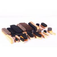 China brown boot shoe brush cleaning Wooden Handle Horsehair Pighair PP Bristle Polishing Brush Size Bristle Length on sale