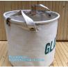 Cotton rope foldable canvas storage basket cloth laundry basket,Removable Fold