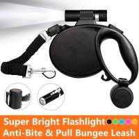 China Lighted Expandable Dog Leash With Flashlight 7.3 x 6.1 Safe Walking At Night on sale