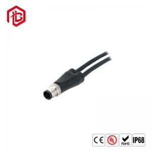 China M12 A Code Female Flange Type Connector 5 Pin Front Side Fastening Wires Connector supplier