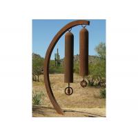 China Metal Wind Chime Corten Steel Sculpture , Yard And Garden Art Sculpture on sale