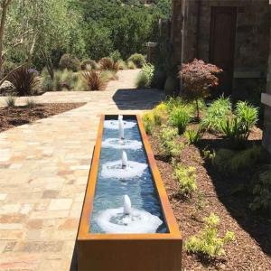 Strong Protection Vertical  Corten Steel Water Feature Art Decoration Antirust