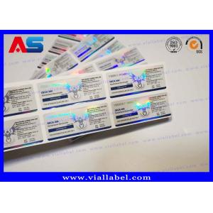 Customized Anabolic Peptide Bottle Labels  , Glass Vial 3D Hologram Stickers 10ml