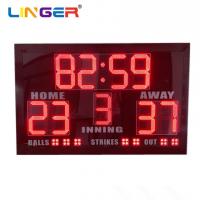 China Red Color LED Baseball Scoreboard Included Free Logo Printing on sale