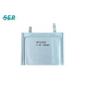 3V 170mAh Ultra Thin Lithium MNO2 Battery Square Shape For IC Card CP153030