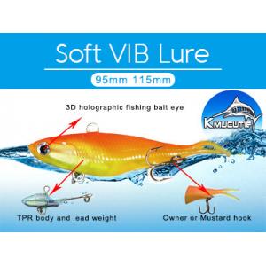 Kmucutie CS002 Soft VIBE Lure Made of TPR Fishing Bait/manufacture made lures mask lure
