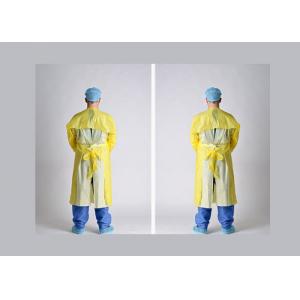 Waterproof Disposable Doctor Gown , Smooth Disposable Aprons With Sleeves