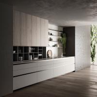 China Luxury Lacquer Kitchen Cabinet Modern White Kitchen Cabinets Customized on sale
