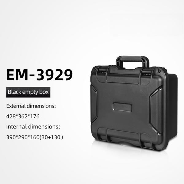 Multifunctional Black Plastic PP Hard Case Watertight IP67 Waterproof Customizable Foam Included OEM Support for Industrial