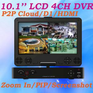 China 4CH D1 960H 10.1'' LCD All in one CCTV DVR Support PIP internet Mobile Phone surveillance DVR Recorder supplier
