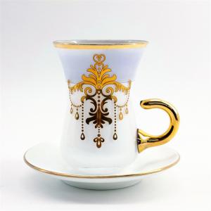 Aesthetic Arabic Tea Cup 162G Weight 105ML Arabic Tea And Coffee Sets