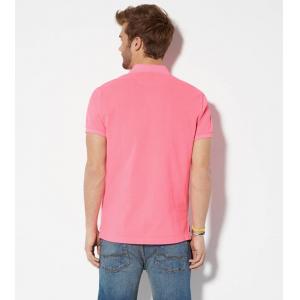 wholesale blank men's polo t shirts 100% cotton pink polo shirts