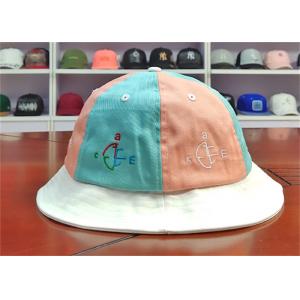 China ACE Women Men Girls Boys Custom Embroidery Logo Stagger Color Bucket Fishing Fisherman Cap Hat supplier