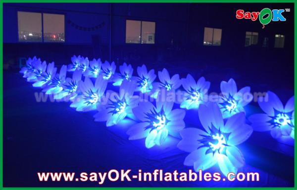 8m Colorful Inflatable Lighting Wedding Flower Chain Decoration In Stage