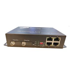 China Ethernet completa de conexión en cascada del gigabit 4 del interruptor de Ethernet de la fibra óptica 2 puertos ópticos supplier