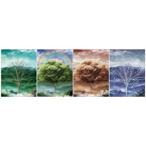 China 30x40cm Beautiful Four Season Trees Lenticular Flip With 0.6mm PET For Home Decoration supplier