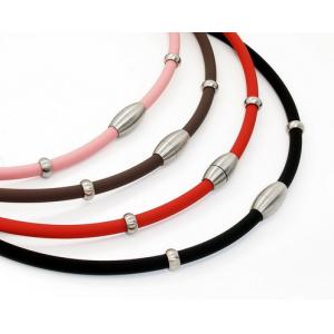 China Scalar energy health silicone necklace with negative ion and far infrared supplier