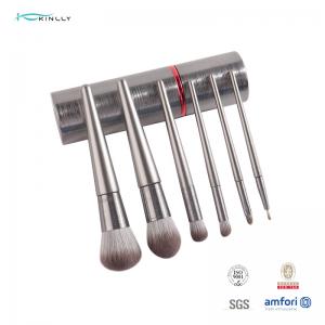 Custom Logo Vegan 6pcs Makeup Brush Gift Set With Cosmetic Holder