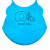 China Custom Printing Best Fancy Fold-able Collapsible Comfort Waterproof Easily Wipes Clean Baby Silicone Bib with Pocket wholesale